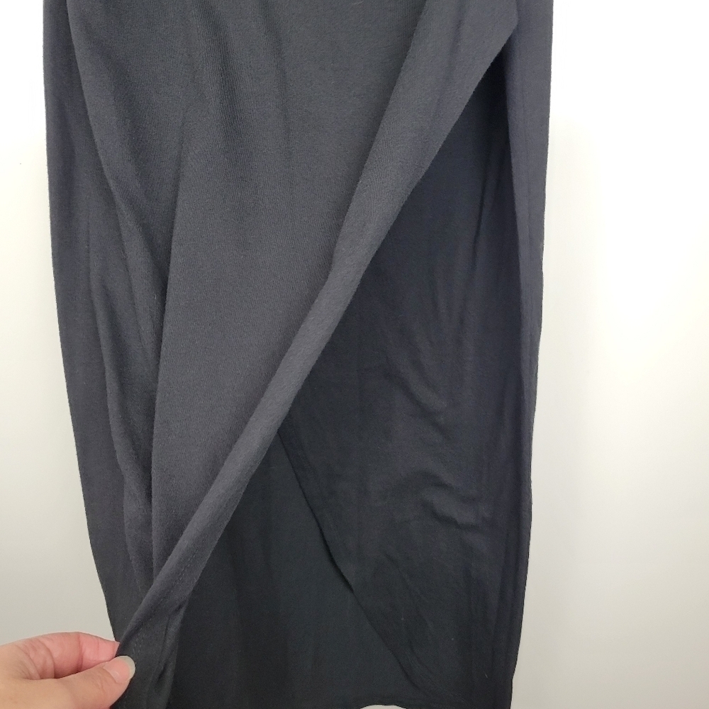 NWT IRO Black Wrap-Over Lemica Midi Dress Short Sleeve Size Medium - Picture 11 of 14